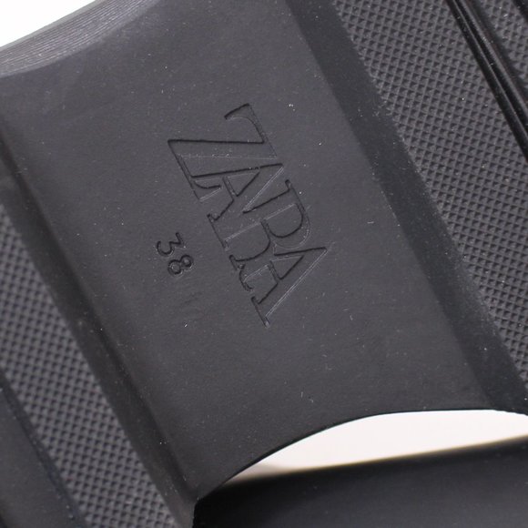 Zara Lug Treaded Platform Ankle Boots Waterproof Ribbed Toe Size 7 1/2" NWOT - Picture 7 of 7